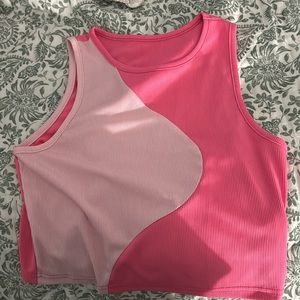 SHEIN pink crop top with design